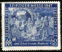 2942 ALEMANHA - FEIRA DE LEIPZIG - 1947 - 60 + 40 Pf.