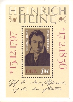 B037 ..... ALEMANHA D D R - HEINRICH HEINE - 1972