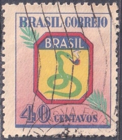 C0207 ..... HOMENAGEM À FORÇA EXPEDICIONÁRIA BRASILEIRA - F E B - COBRA FUMANDO - 40 CENTAVOS - 1945