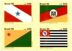 C1497/500 BANDEIRAS DOS ESTADOS DO BRASIL - QUADRA - 1985