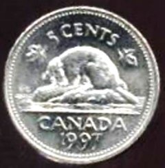 M1453 CANADÁ - 5 CENTS 1997 - CASTOR - NÍQUEL - comprar online