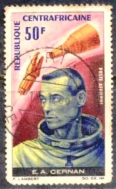 16374 REPUBLICA CENTRO AFRICANA - 16374 - COSMONAUTA E. A. CERNAN - 50 FR. - 1967