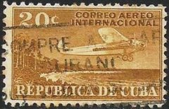 15021 CUBA - AVIÃO DO CORREIO AÉREO INTERNACIONAL - 20 c. - USADO