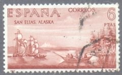 25340 ESPANHA - VELEIROS EM SAN ELIAS, NO ALASKA - 6 PTAS - 1967 - USADO