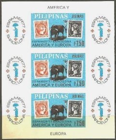 18565 FILIPINAS - EXPAMER 77 BARCELONA/SPAIN - BLOCO MINT 1977