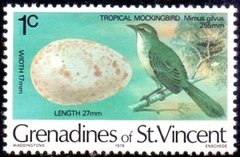 17664 .... GRENADINES of St. VINCENT - PÁSSARO TROPICAL MOCKINGBIRD - 1c. - 1978 - MINT