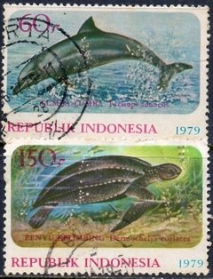 24772 INDONÉSIA - ANIMAIS MARINHOS - 1979 - USADO