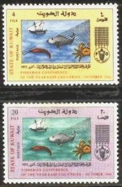 16001 KUWAIT - CONFERÊNCIA SOBRE A PESCA - 1966 - SERIE MINT