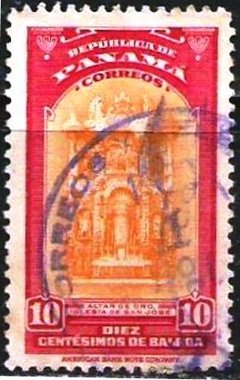 16286 PANAMÁ - ALTAR DE OURO DA IGREJA DE SÃO JOSÉ - 10 c. DE BALBOA - USADO