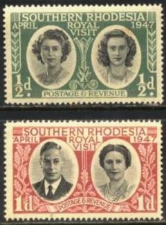 15306 .... SOUTHERN RHODESIA - VISITA DA FAMÍLIA REAL - PRINCESAS - 1947