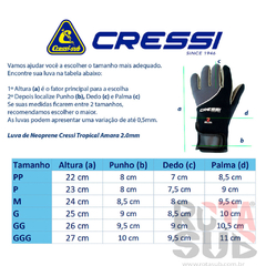 Luva Tropical Cressi 2mm