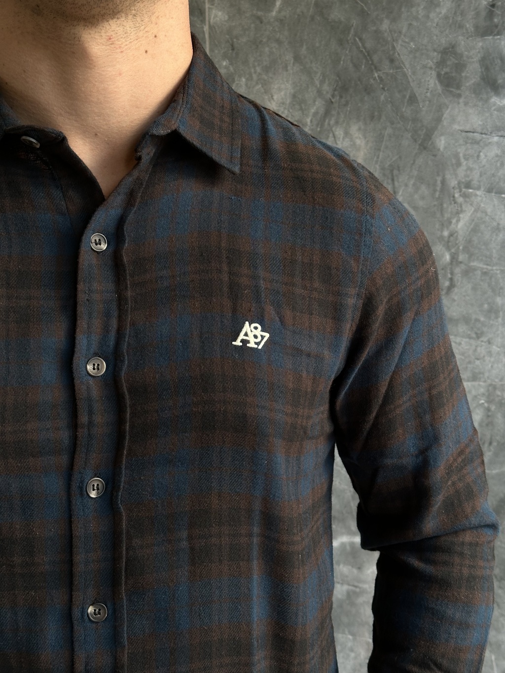 Camisa masculina xadrez flanelada A87 Aeropostale
