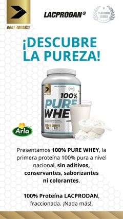 100 % Pure Whey Lacprodan 1 Kg Sin Sabor Body Advance - comprar online