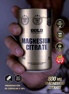 Citrato De Magnesio 60 Vegetal Caps Gold Nutrition Sin Tacc - comprar online