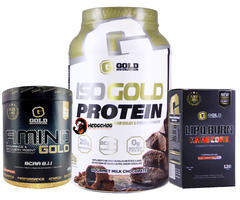 Combo Fitness Gold Nutrition Proteína Isolada + Lipoburn + Aminoácidos - comprar online