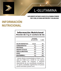 L - Glutamina 300 Gr. Body Advance Recuperación Muscular Y Salud Digestiva - comprar online