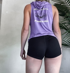 Musculosa Con Capucha Spandex Hoodie Woman Wild Violet Fuark - comprar online