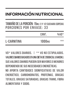 L Carnitina Liquida Pura Star Nutrition X 500 Ml - HEDGEHOG SUPLEMENTOS
