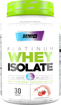 Imagen de Platinum Whey Isolate 2 Lbs Star Nutrition Baja En Carbohidratos Grasas Sin tacc Sin Lactosa