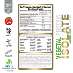 Proteina Vegetal Isolada 6 Lbs Gold Nutrition Vitamina B12 Vegan Sin Tacc - comprar online