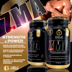 Zma 60 Tabs Gold Nutrition Zinc + Magnesio + Vitamina B6 Incremento de Maza Muscular y Fuerza - comprar online