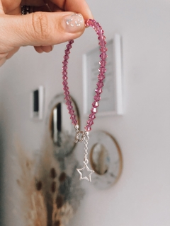 Pulsera SWAR ROSA I ESTRELLA CALADA PL