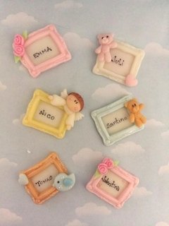 Souvenirs 10 Iman Cuadrito Nacimiento Bautismo Baby Shower