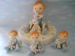 Souvenirs 10 Bebes Nacimiento Babysh Porcelana Fria - Nubecitas
