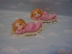 Souvenirs 10 Bebes Nacimiento Babysh Porcelana Fria
