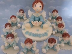 Souvenirs combo 10 angelitos + Adorno De Torta - comprar online