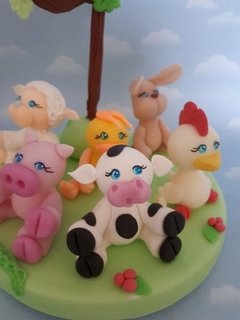 Adorno Torta Animales Bosque Nordicos Porcelana Fría - comprar online