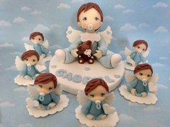 Souvenirs Bautismo Nacimiento 10 Angelitos Bebes Porcelana - comprar online