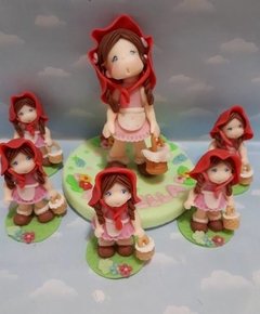 Caperucita Roja Adorno De Torta Porcelana Fría - tienda online