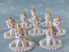 Combo 10 souvenirs unicornios y centro de torta - comprar online