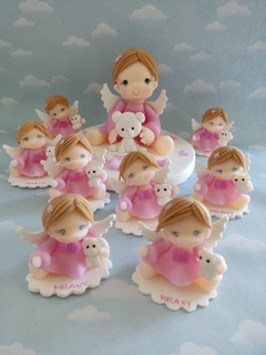 Souvenirs 20 muñequitas nenas bautismo comunión nacimiento - Nubecitas