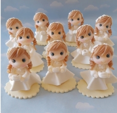 Souvenir comunión bautismo 10 muñequitas angelitas - comprar online