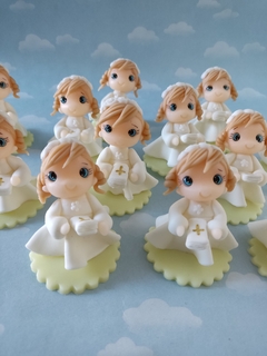 Souvenir comunión bautismo 10 muñequitas angelitas en internet