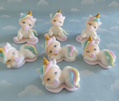 Combo 10 souvenirs y adorno de torta unicornios - comprar online