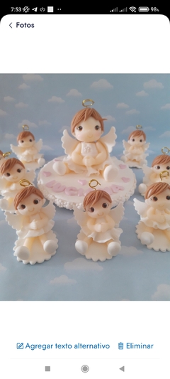 Souvenir comunión bautismo 10 muñequitas angelitas - comprar online
