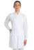 Jaleco feminino branco com zíper - tecido OXFORD