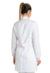 Jaleco feminino branco com viés, botão e punho rosa claro - tecido OXFORD - comprar online