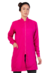 Jaleco feminino tecido GABARDINE pink de zíper