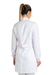 Jaleco feminino branco com viés, botão e punho rosa claro - tecido MICROFIBRA na internet