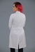 204 - Jaleco Feminino Acinturado Gola Padre Manga Raglan em Dry Fit - Rei dos Jalecos | Uniformes Médicos