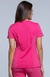 CKE2625A- Scrub Blusa Gola V Feminina Pink Costas