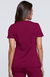 CKE2625A- Scrub Blusa Gola V Feminina Vinho Costas