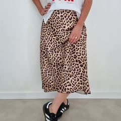 Falda EUROPA Leopardo Saten