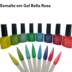 Kit Esmalte em Gel Bella Rosa 8 Unidades + Brinde Mostruário de Unhas