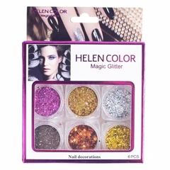 Kit Magic Glitter para as Unhas Helen Color com 6 Unidades na internet