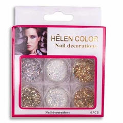 Caixa Glitter Helen Color c/6 un - cores sortidas